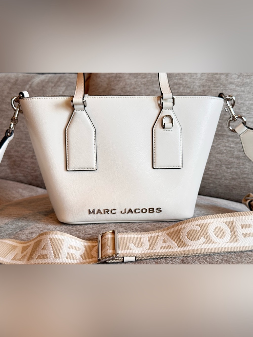 Marc Jacobs Trademarc Small Tote Bag - White Cotton (Excellent!)